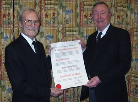 (l to r) WBro John Ward with the Provincial Grand Master