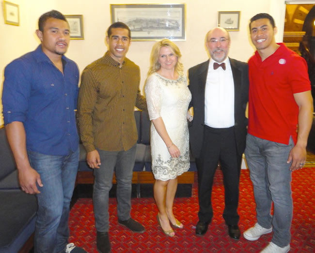 (l to r) Fa'atoina Autagavaia, Ken Pisi, Mrs Sallly Cato, WBro John Cato & George Pisi