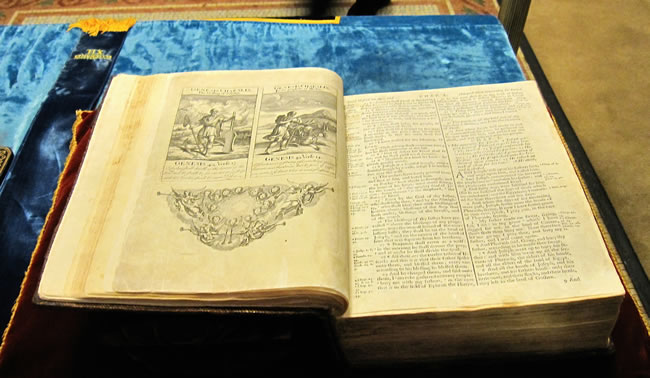 St James’ Bible upon which George Washington took his oath