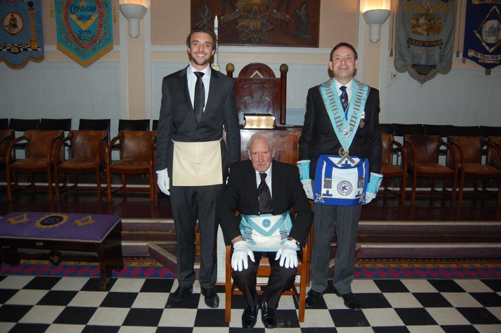 Bro Thomas Childs, Bro Philip Childs (seated) & WBro Duncan Childs