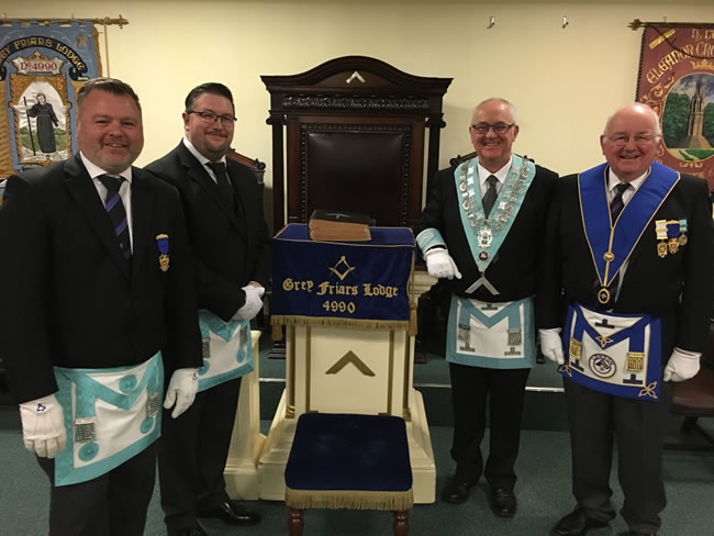 Bro Appleton, Bro Phillips, WBro Steve Mills and WBro Glen Brown