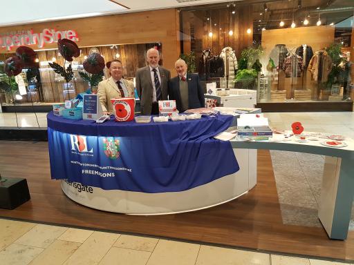 RBL stand in Queensgate Peterborough 9 11 2023